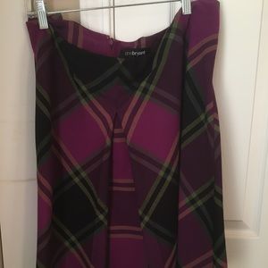 Lane Bryant Purple plaid skirt